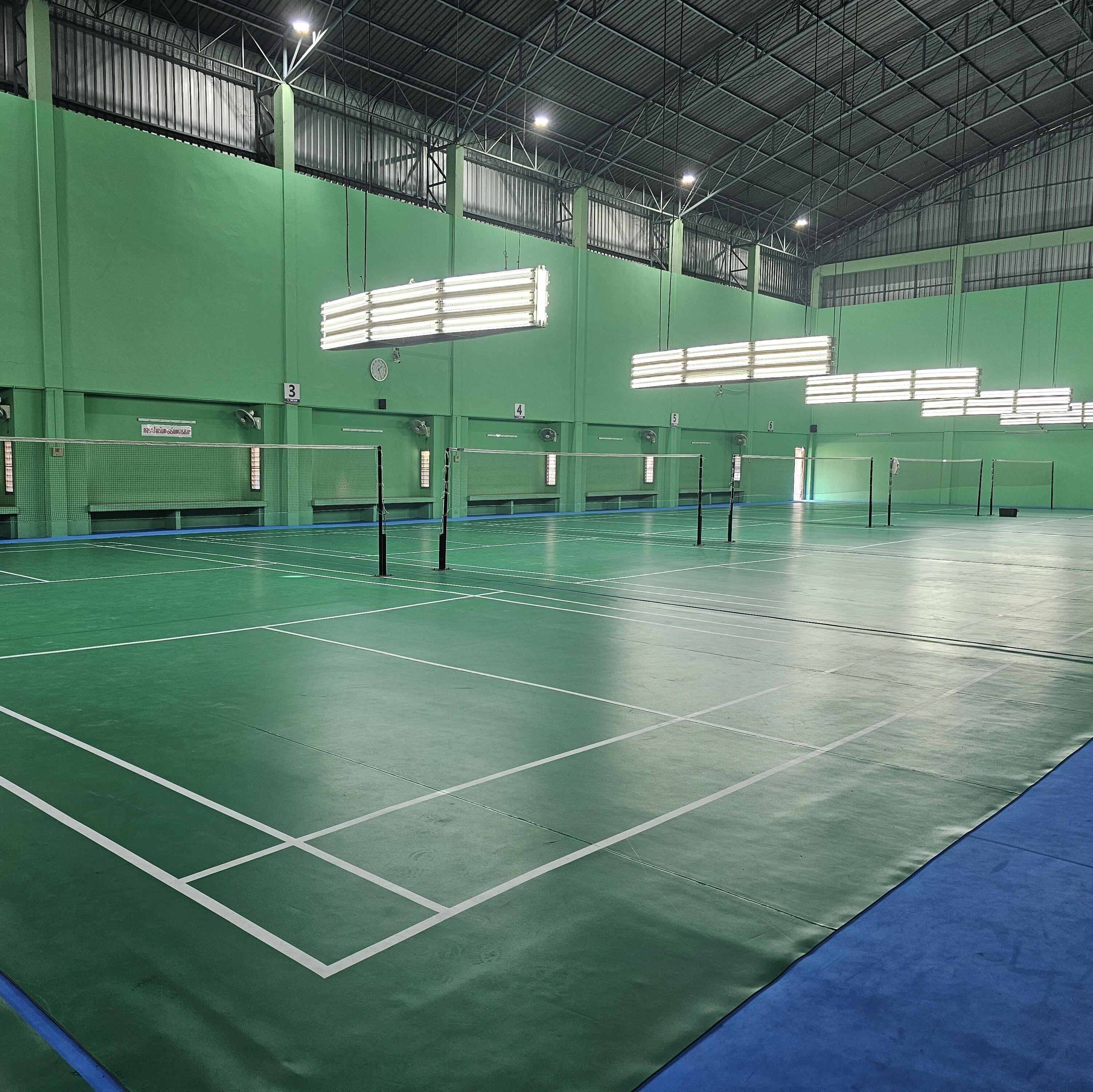 Indoor badminton courts